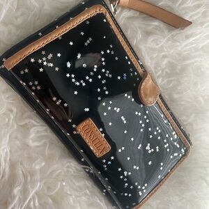 Consuela Slim Wallet Dreamy Black Stars